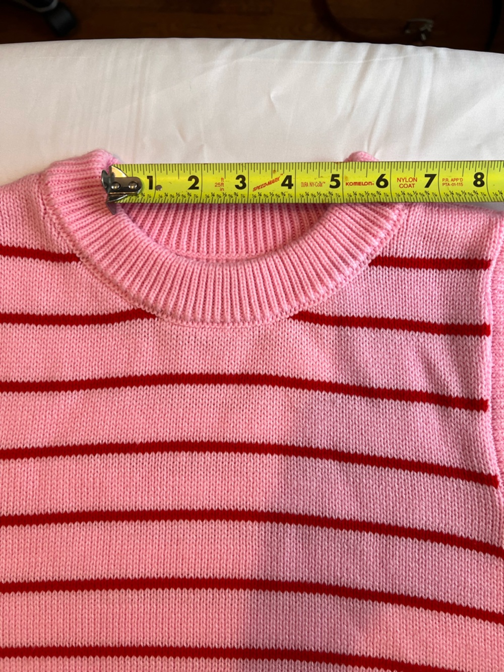 ASOS Pink and Red Striped Sleeveless Sweater - Picture 7 of 7